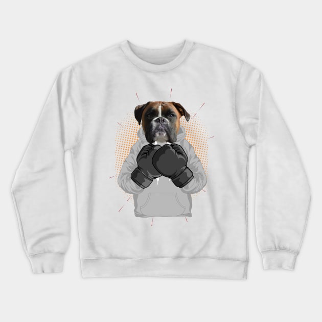 Boxing | german boxer puppy Crewneck Sweatshirt by ro83land